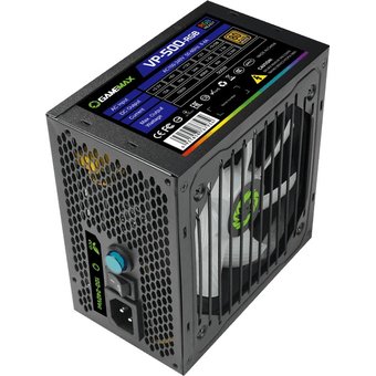  Блок питания GameMax VP-500-RGB 80+ ATX 500W, Ultra quiet 