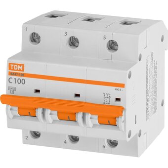  Автоматический выключатель TDM ВА47-100 (SQ0207-0077) 