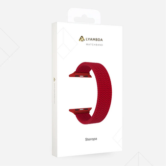  Плетеный нейлоновый ремешок LYAMBDA Steropa DSN-11-44-RD для Apple Watch 42/44mm Red 