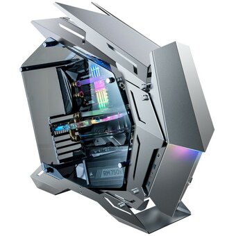  Корпус JONSBO MOD-3 Gray без БП, боковые панели из закаленного стекла, mini-ITX, micro-ATX, ATX, серебристый 