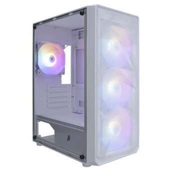  Корпус 1STPLAYER FD3-M White (FD3-M-WH-4F1-W) / mATX / 4x120mm LED fans 