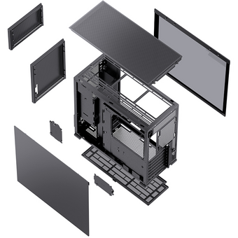  Корпус Jonsbo D41 Mesh Black без БП, боковая панель из закаленного стекла, mini-ITX, micro-ATX, ATX, черный 