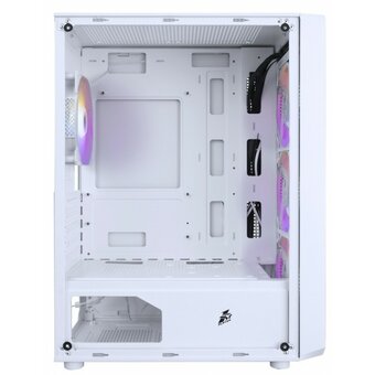  Корпус 1STPLAYER FD3-M White (FD3-M-WH-4F1-W) / mATX / 4x120mm LED fans 