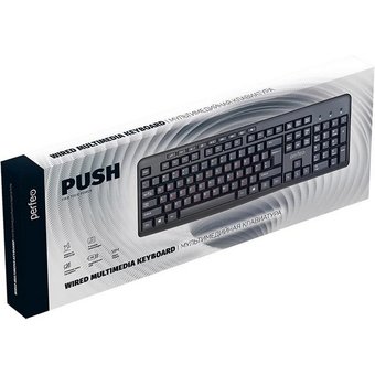  Клавиатура Perfeo Push PF-A4796 Multimedia, USB, чёрн 