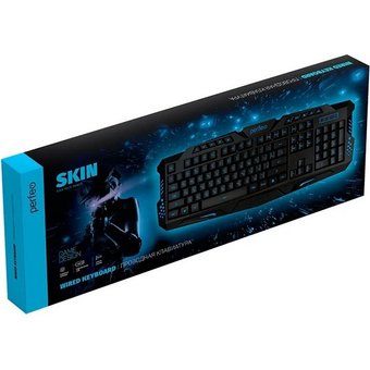  Клавиатура Perfeo SKIN PF-B4893 Multimedia, Game Design, подсветка, USB, чёрный 