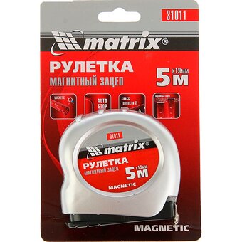  Рулетка MATRIX Magnetic 31011 5 мх19 мм 