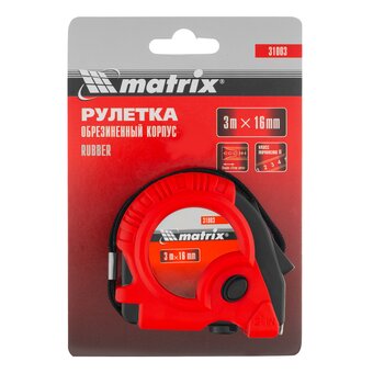  Рулетка MATRIX Rubber 31003 3 мх16 мм 