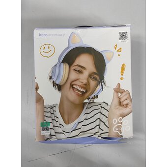  УЦ Наушники полноразмерные HOCO W36 Cat ear headphones with mic, dream blue (плохая упаковка) 