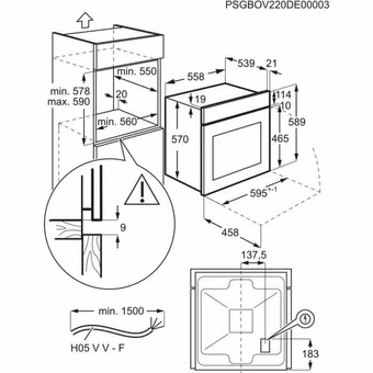  Духовой шкаф Electrolux EOF3H40BW белый 