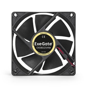  Вентилятор ExeGate EX08025HM EX283380RUS 80x80x25 мм, гидродинамический, Molex, 1800RPM, 21dBA 
