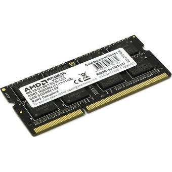  ОЗУ AMD Radeon R538G1601S2S-U 8GB SO-DIMM DDR3 1600 R5 Entertainment Series Black Non-ECC, CL11, 1.5V, RTL 