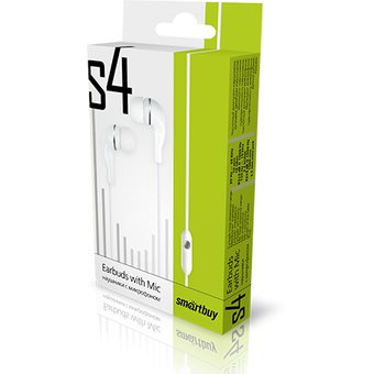Гарнитура Smartbuy S4 SBH-012K, белая   Гарнитура Smartbuy S4 SBH-012K, белая