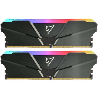  ОЗУ Netac Shadow RGB (NTSRD4P32DP-16E) 16GB (2x8GB) 3200MHz CL16 DDR4 1.35V Gray with radiator 