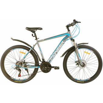  Велосипед PIONEER Pulse 26"/19" gray-blue-white 