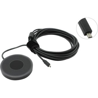  Микрофон проводной Logitech MeetUp (989-000405) 6м черный 