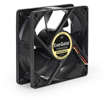  Вентилятор ExeGate ExtraPower EP08025SM EX283382RUS, 80x80x25 мм, подшипник скольжения, Molex, 2400RPM, 25dBA 