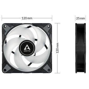  Вентилятор ARCTIC P12 PWM PST A-RGB (ACFAN00231A) 0dB (Black) - retail 