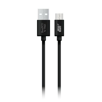  Дата-кабель USB - micro USB, 2А, 2м, черный , Borasco 