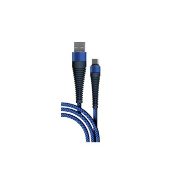  Дата-кабель Fishbone USB - micro USB, 3А, 1м, темно-синий, Borasco 