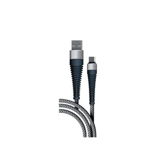  Дата-кабель Fishbone USB - micro USB, 3А, 1м, spaсe grey, Borasco 