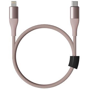  Кабель Type-C/Lightning Xiaomi (Mi) Solove 100 см 20W PD 3А нейлоновая оплетка (DW5 Pink), техпак розовый 