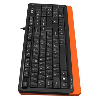  Клавиатура A4Tech Fstyler FKS10 черный/оранжевый 