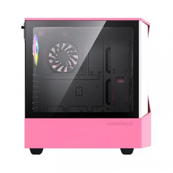  Корпус GameMax Contac COC MFG.T806 без БП ATX, Розовый/белый,USB3.0,Зак.стекло,1*120мм+ MB turbo fan 