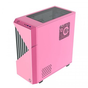  Корпус GameMax Contac COC MFG.T806 без БП ATX, Розовый/белый,USB3.0,Зак.стекло,1*120мм+ MB turbo fan 
