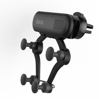  Автомобильнй держатель Hoco CA103 vertical and horizontal air outlet gravity car holder, black metal gray 