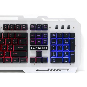  Клавиатура игровая Гарнизон GK-340GL, черн/сер 