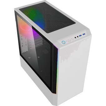  Корпус GameMax T802 Panda, Белый, 2*USB3.0; зак. стекло, без БП 