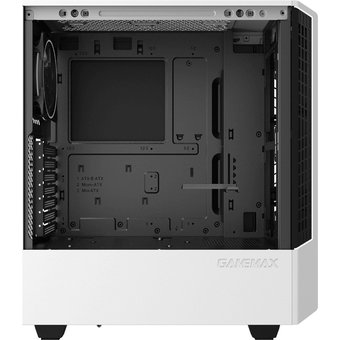  Корпус GameMax T802 Panda, Белый, 2*USB3.0; зак. стекло, без БП 