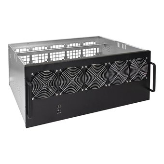  Корпус Exegate Pro 13-430 EX270772RUS для майнинга без БП, 2*USB, 5*fan 120мм, места под: 13 видеокарт, 2 БП 