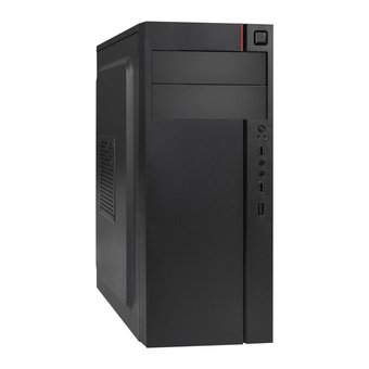  Корпус Exegate AA-440-AA500 EX290183RUS Miditower ATX, AA500 8 см, 2*USB, аудио, черный 