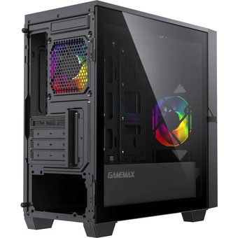  Корпус GameMax Cyclops BR без БП Midi Tower, ATX, Черно-красн.,1*USB2.0 + 1*USB3.0, 2*120мм 