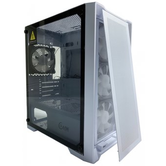  Корпус Powercase Alisio Micro X4W CAMIW-L4, Tempered Glass, 4х 120mm 5-color fan, белый, mATX 