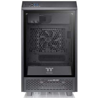  Корпус Thermaltake The Tower 100 CA-1R3-00S1WN-00 черный без БП miniITX 1x120mm 3x140mm 2xUSB3.0 audio bott PSU 