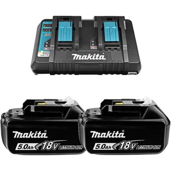 Батарея аккумуляторная Makita BL1850B 18В 5Ач Li-Ion (З/У в компл.) (191L75-3) 