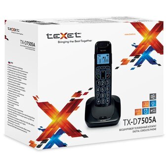  Телефон TEXET Dect TX-D7505А черный 