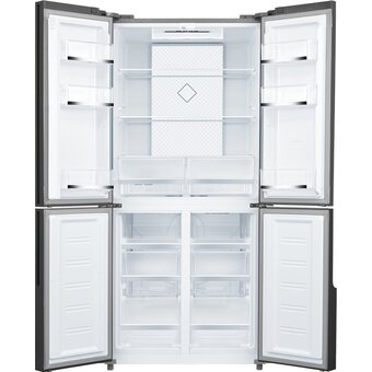  Холодильник Weissgauff WCD 450 Inox Glass NoFrost Inverter 