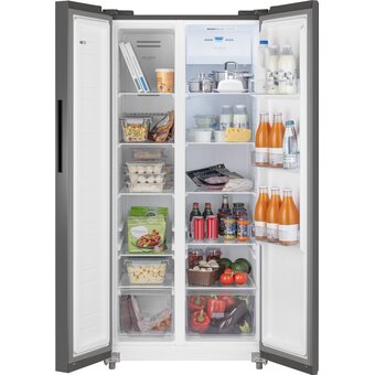  Холодильник Weissgauff WSBS 500 Inverter NoFrost Dark Grey 