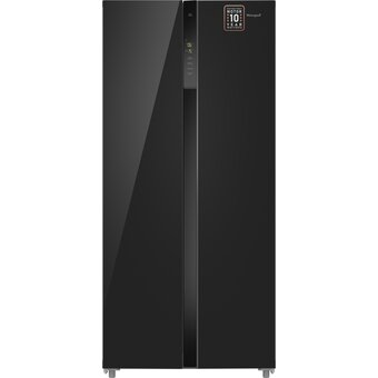  Холодильник Weissgauff WSBS 500 Inverter NoFrost Black Glass 