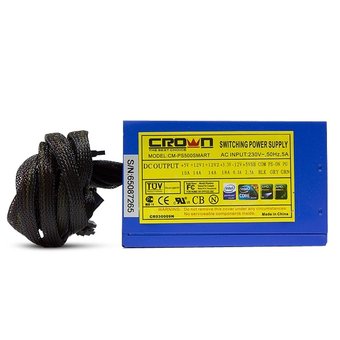  Блок питания CROWN CM-PS500W smart, 500W, 120мм. FAN, ATX, OEM 