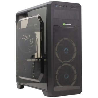  Корпус GameMax G563 без БП Midi Tower, ATX, LED, Черн., Прозрач. бок. и фронт. панель, USB 3.0 
