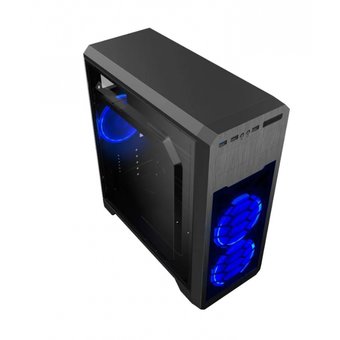  Корпус GameMax G563 без БП Midi Tower, ATX, LED, Черн., Прозрач. бок. и фронт. панель, USB 3.0 