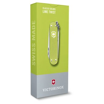  Нож перочинный Victorinox Classic Lime Twist (0.6221.241G) 58мм 7функц. карт.коробка 