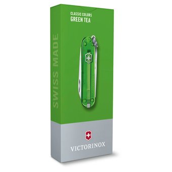  Нож перочинный Victorinox Classic Green Tea (0.6223.T41G) 58мм 7функц. карт.коробка 