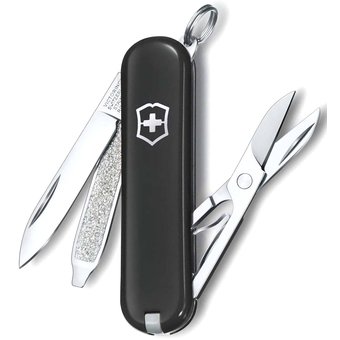  Нож перочинный Victorinox Classic Dark Illusion (0.6223.3G) 58мм 7функц. черный карт.коробка 