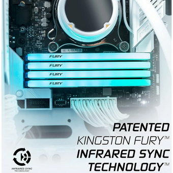  ОЗУ Kingston Fury Beast RGB KF432C16BWA/8 DDR4 8GB 3200MHz RTL Gaming PC4-25600 CL16 DIMM 288-pin 1.35В single rank с радиатором Ret 