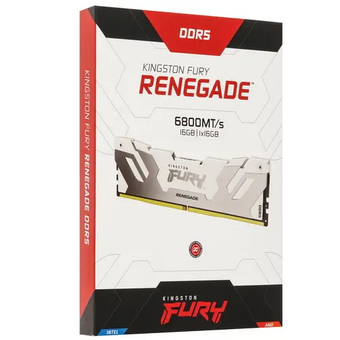  ОЗУ Kingston Fury Renegade Silver XMP KF568C36RW-16 DDR5 16GB 6800MHz RTL Gaming PC5-54400 CL36 DIMM 288-pin 1.4В kit с радиатором Ret 
